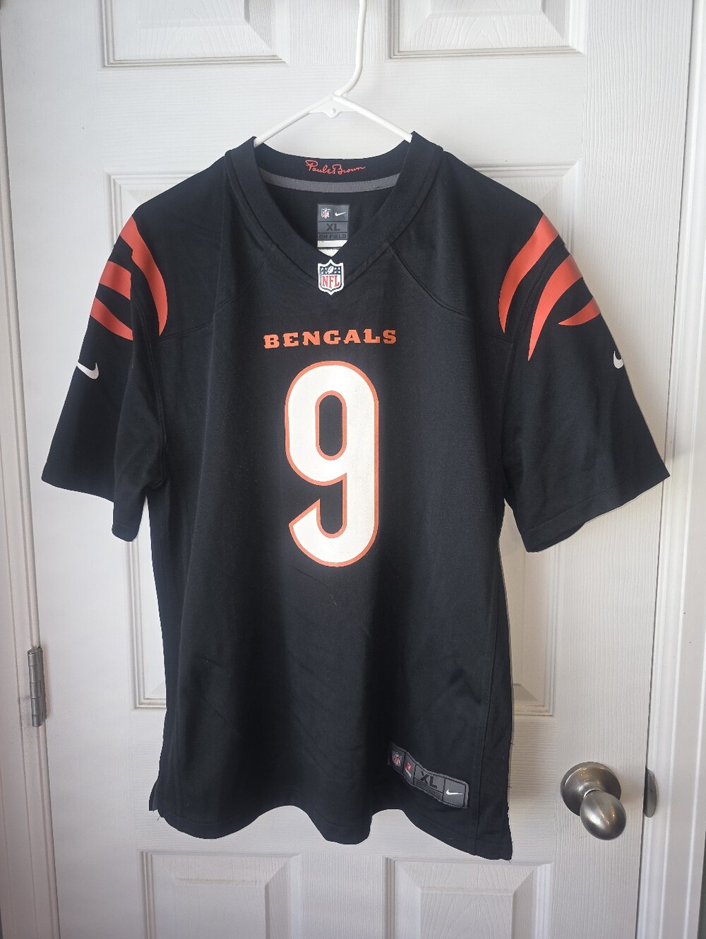 Nike Joe Burrow #9 Cincinnati Bengals Football Youth Black On Field Jersey SZL